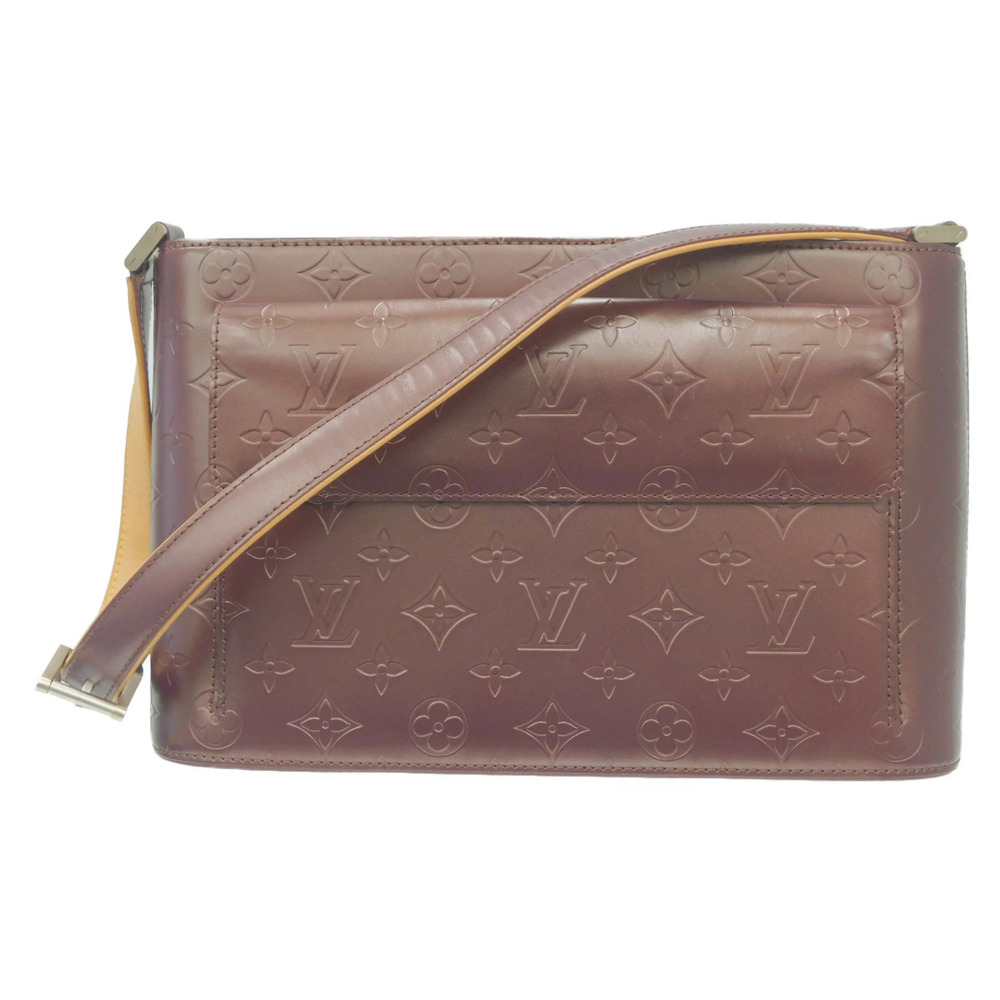 LOUIS VUITTON Monogram Matte Alston Wine Red Violet Bag Shoulder One
